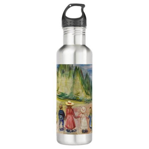 Edvard Munch _ The Fairytale Forest Stainless Steel Water Bottle