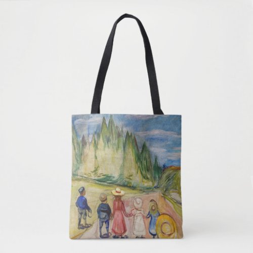 Edvard Munch _ The Fairytale Forest Tote Bag
