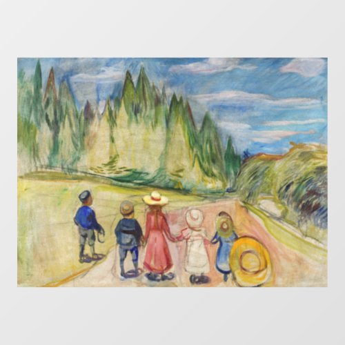Edvard Munch _ The Fairytale Forest Window Cling
