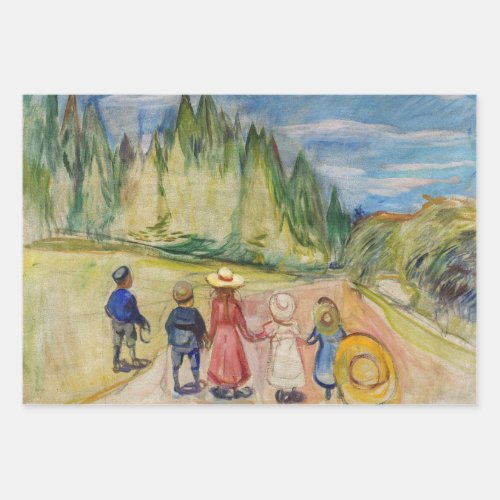 Edvard Munch _ The Fairytale Forest Wrapping Paper Sheets