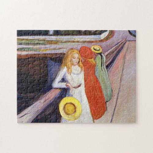 Edvard Munch _ The Girls on the Bridge 1901 Jigsaw Puzzle