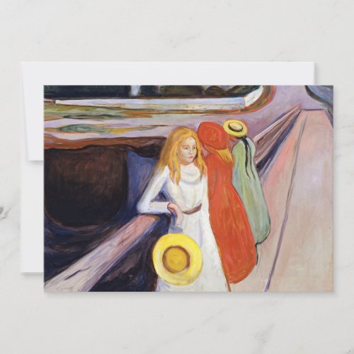 Edvard Munch _ The Girls on the Bridge 1901 Thank You Card