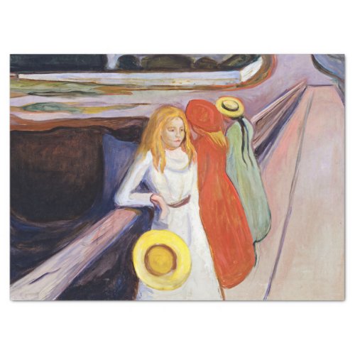 Edvard Munch _ The Girls on the Bridge 1901 Tissue Paper