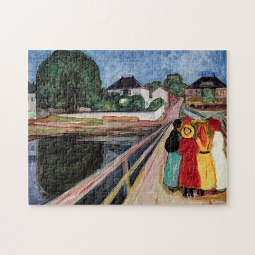 Edvard Munch _ The Girls on the Bridge 1902 Jigsaw Puzzle