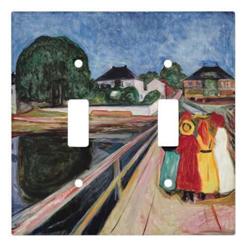 Edvard Munch _ The Girls on the Bridge 1902 Light Switch Cover