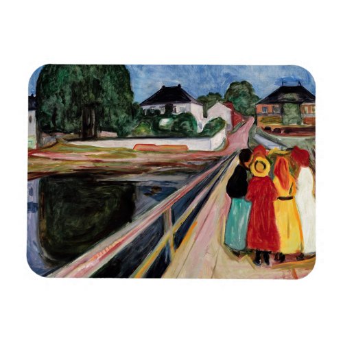 Edvard Munch _ The Girls on the Bridge 1902 Magnet