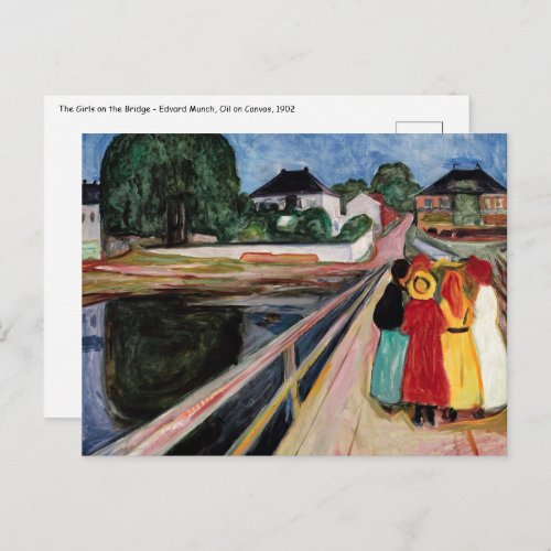 Edvard Munch _ The Girls on the Bridge 1902 Postcard