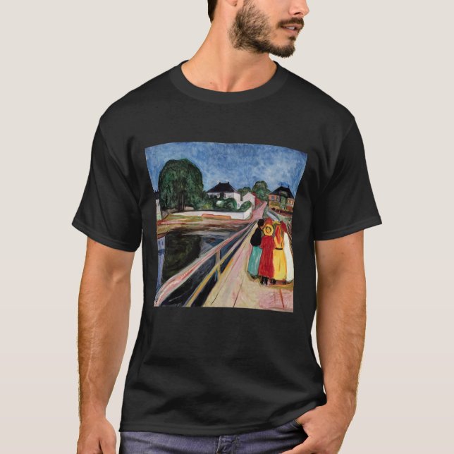 Edvard Munch - The Girls on the Bridge 1902 T-Shirt (Front)