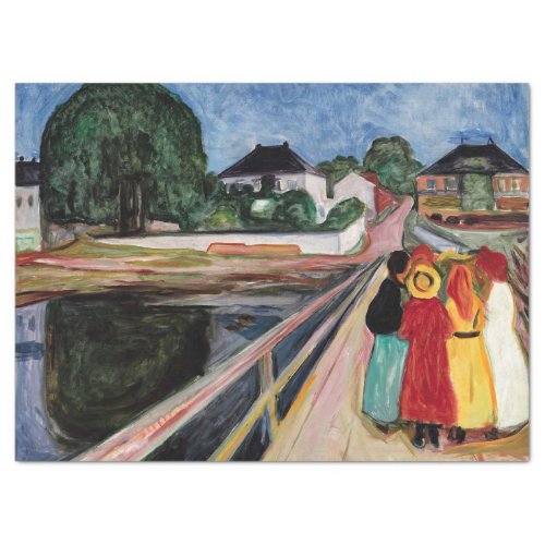 Edvard Munch _ The Girls on the Bridge 1902 Tissue Paper