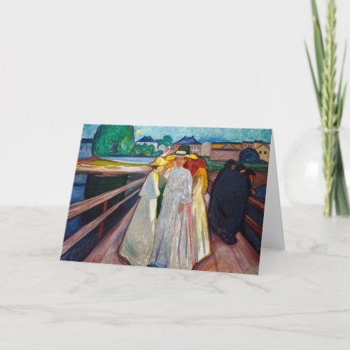 Edvard Munch _ The Girls on the Bridge 1903 Card