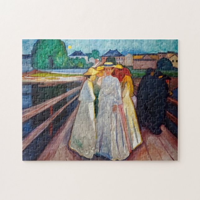 Edvard Munch - The Girls on the Bridge 1903 Jigsaw Puzzle (Horizontal)