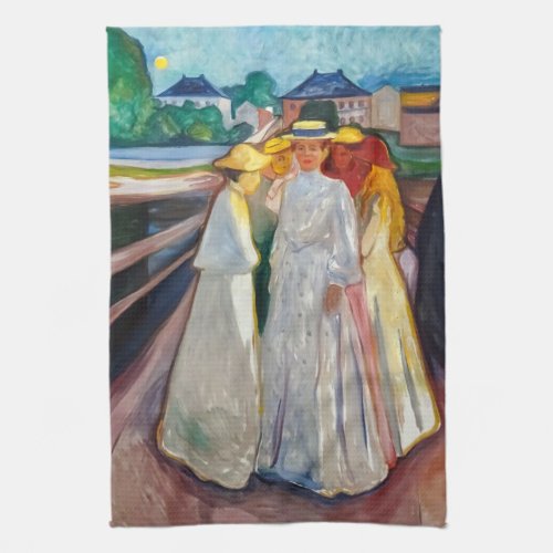 Edvard Munch _ The Girls on the Bridge 1903 Kitchen Towel