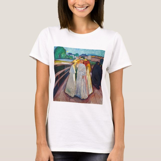 Edvard Munch - The Girls on the Bridge 1903 T-Shirt (Front)