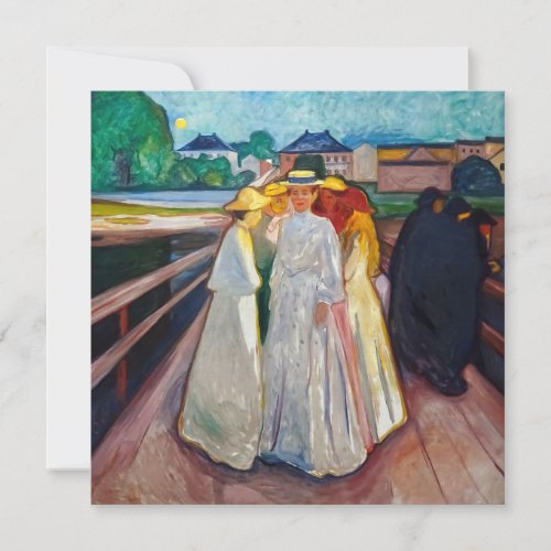 Edvard Munch _ The Girls on the Bridge 1903 Thank You Card