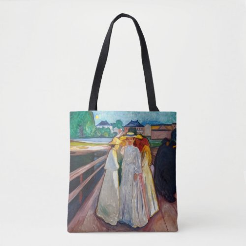 Edvard Munch _ The Girls on the Bridge 1903 Tote Bag