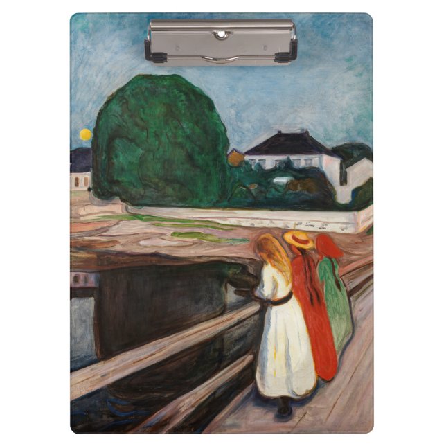 Edvard Munch - The Girls on the Bridge Clipboard (Front)