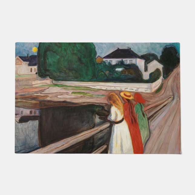 Edvard Munch - The Girls on the Bridge Doormat (Front)