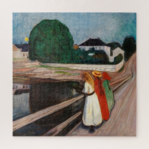 Edvard Munch _ The Girls on the Bridge Jigsaw Puzzle