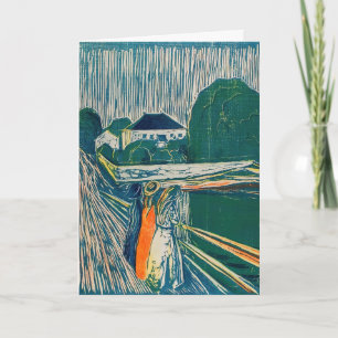 Edvard Munch - The Girls on the Bridge, Lithograph Card