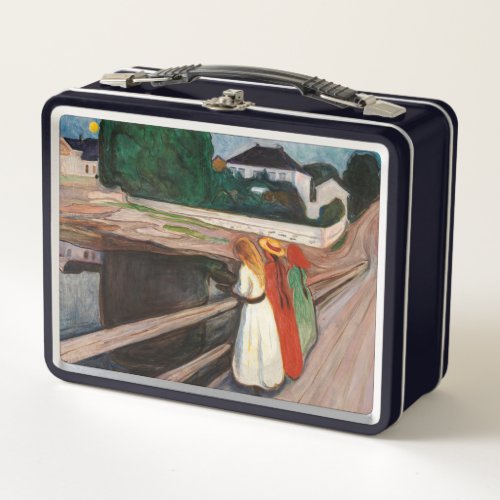 Edvard Munch _ The Girls on the Bridge Metal Lunch Box