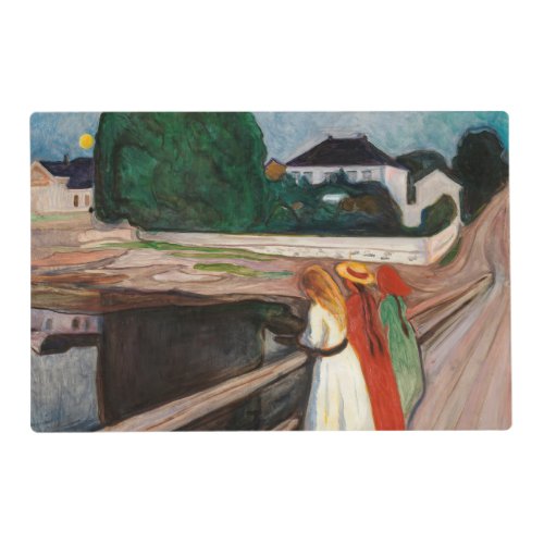 Edvard Munch _ The Girls on the Bridge Placemat