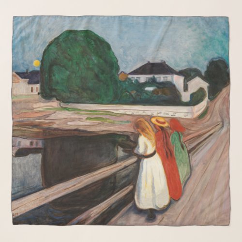 Edvard Munch _ The Girls on the Bridge Scarf