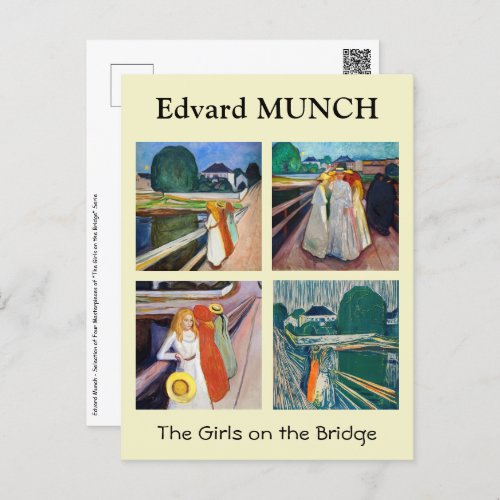 Edvard Munch _ The Girls on the Bridge Selection Postcard