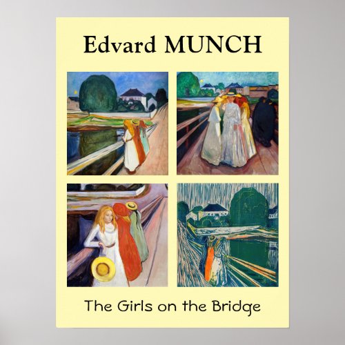 Edvard Munch _ The Girls on the Bridge Selection Poster