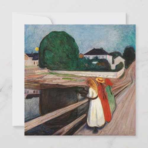 Edvard Munch _ The Girls on the Bridge Thank You Card