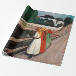 Edvard Munch - The Girls on the Bridge Wrapping Paper