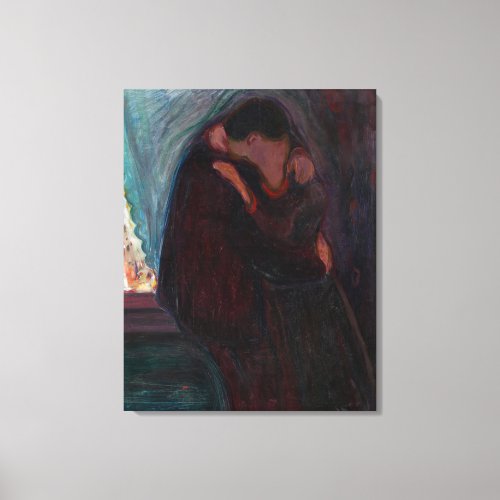 Edvard Munch _ The Kiss Canvas Print