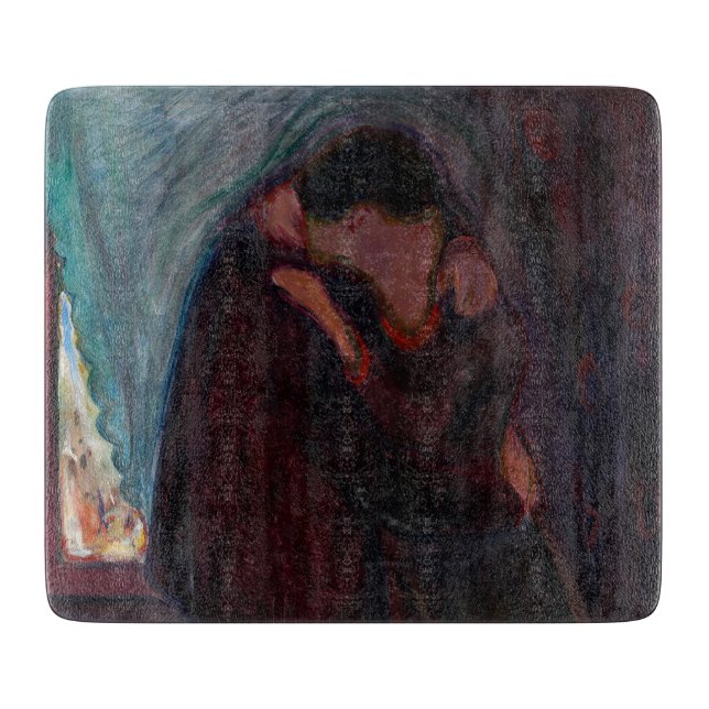 Edvard Munch - The Kiss Cutting Board (Front)