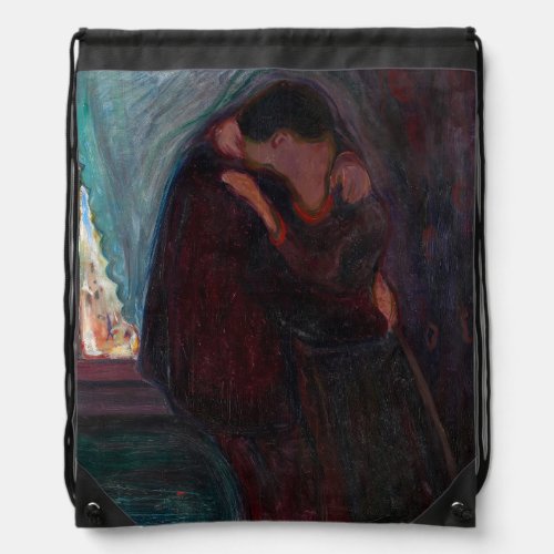 Edvard Munch _ The Kiss Drawstring Bag
