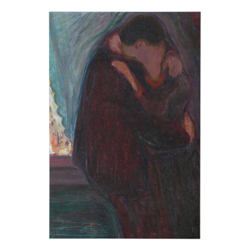Edvard Munch _ The Kiss Faux Canvas Print
