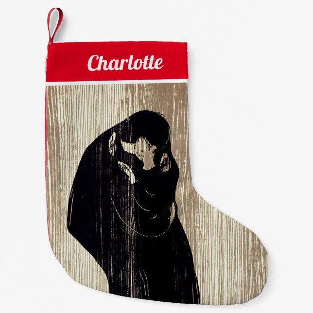 Edvard Munch - The Kiss IV Compact Small Christmas Stocking (Front)
