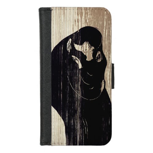 Edvard Munch _ The Kiss IV iPhone 87 Wallet Case