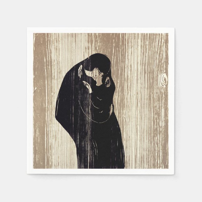 Edvard Munch - The Kiss IV Napkins (Front)