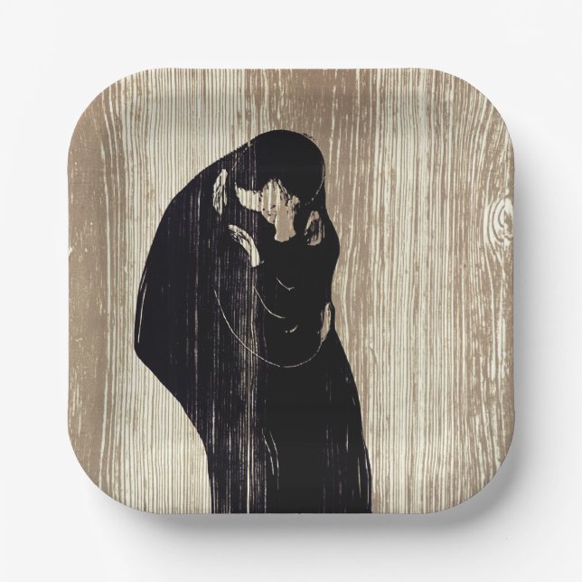 Edvard Munch - The Kiss IV Paper Plates (Front)