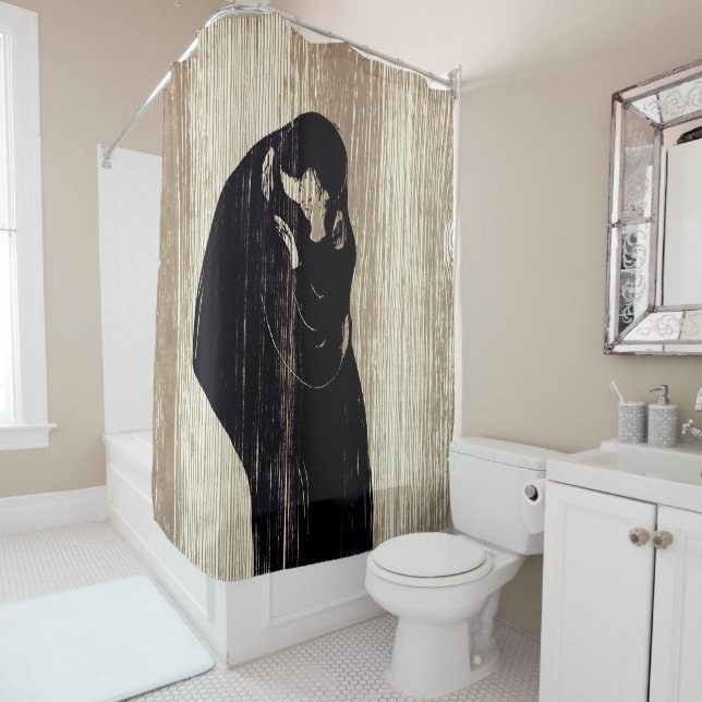 Edvard Munch - The Kiss IV Shower Curtain (In Situ)