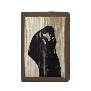 Edvard Munch - The Kiss IV Tri-fold Wallet