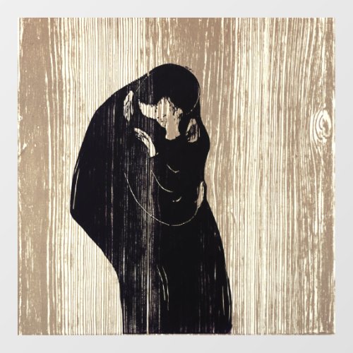 Edvard Munch _ The Kiss IV Window Cling