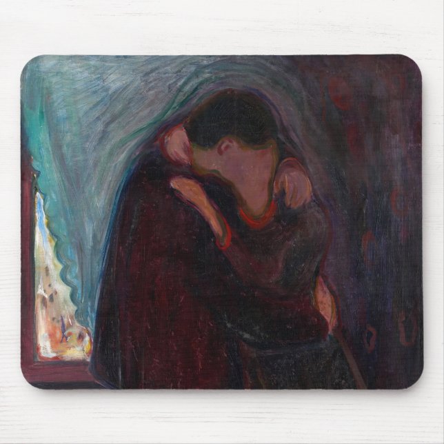 Edvard Munch - The Kiss Mouse Pad (Front)