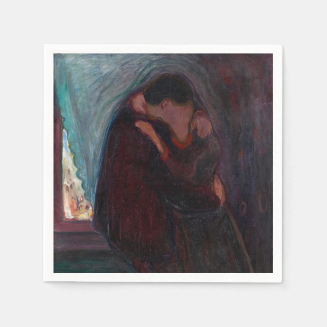 Edvard Munch - The Kiss Napkins (Front)