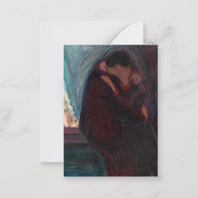 Edvard Munch - The Kiss Note Card (Front)