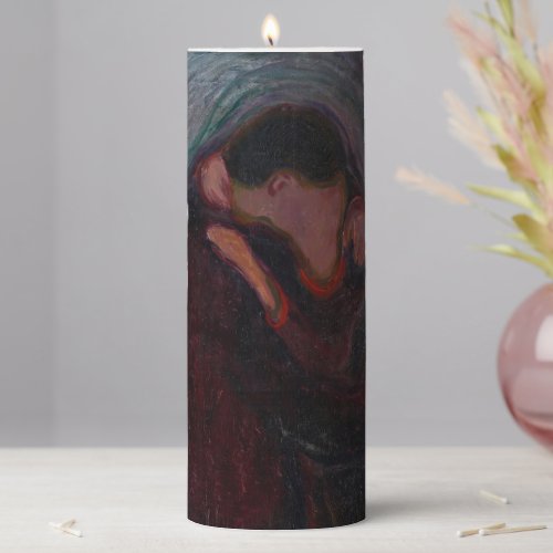 Edvard Munch _ The Kiss Pillar Candle