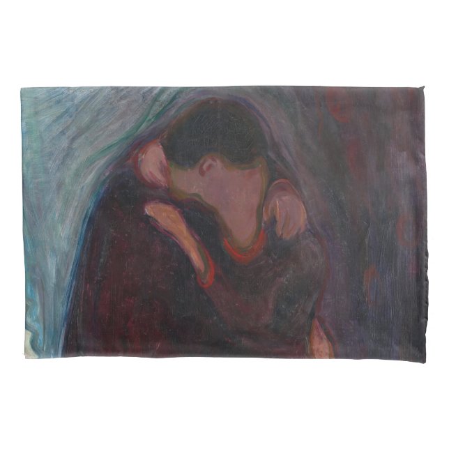 Edvard Munch - The Kiss Pillow Case (Front)