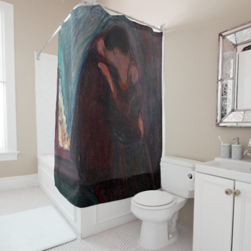 Edvard Munch _ The Kiss Shower Curtain