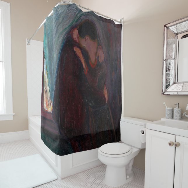 Edvard Munch - The Kiss Shower Curtain (In Situ)