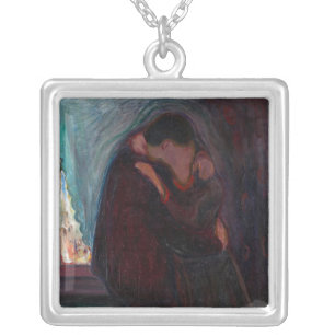 Edvard Munch - The Kiss Silver Plated Necklace