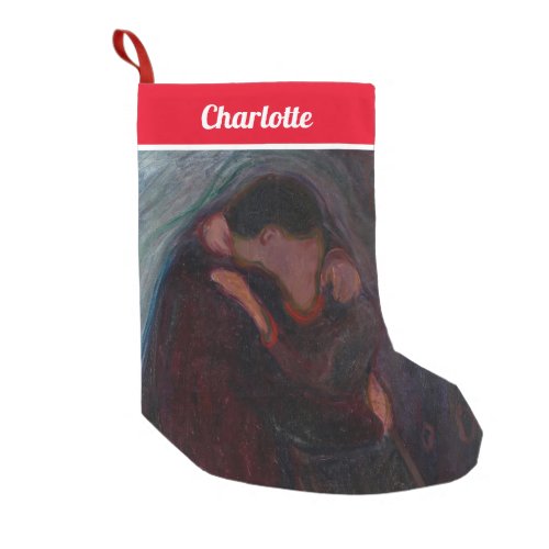 Edvard Munch _ The Kiss Small Christmas Stocking